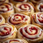 Raspberry Cinnamon Rolls with Lemon Glaze