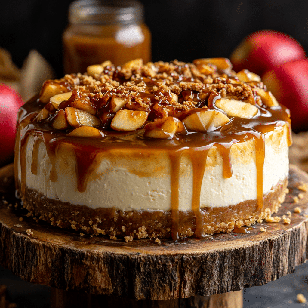 Salted Caramel Apple Pie Cheesecake