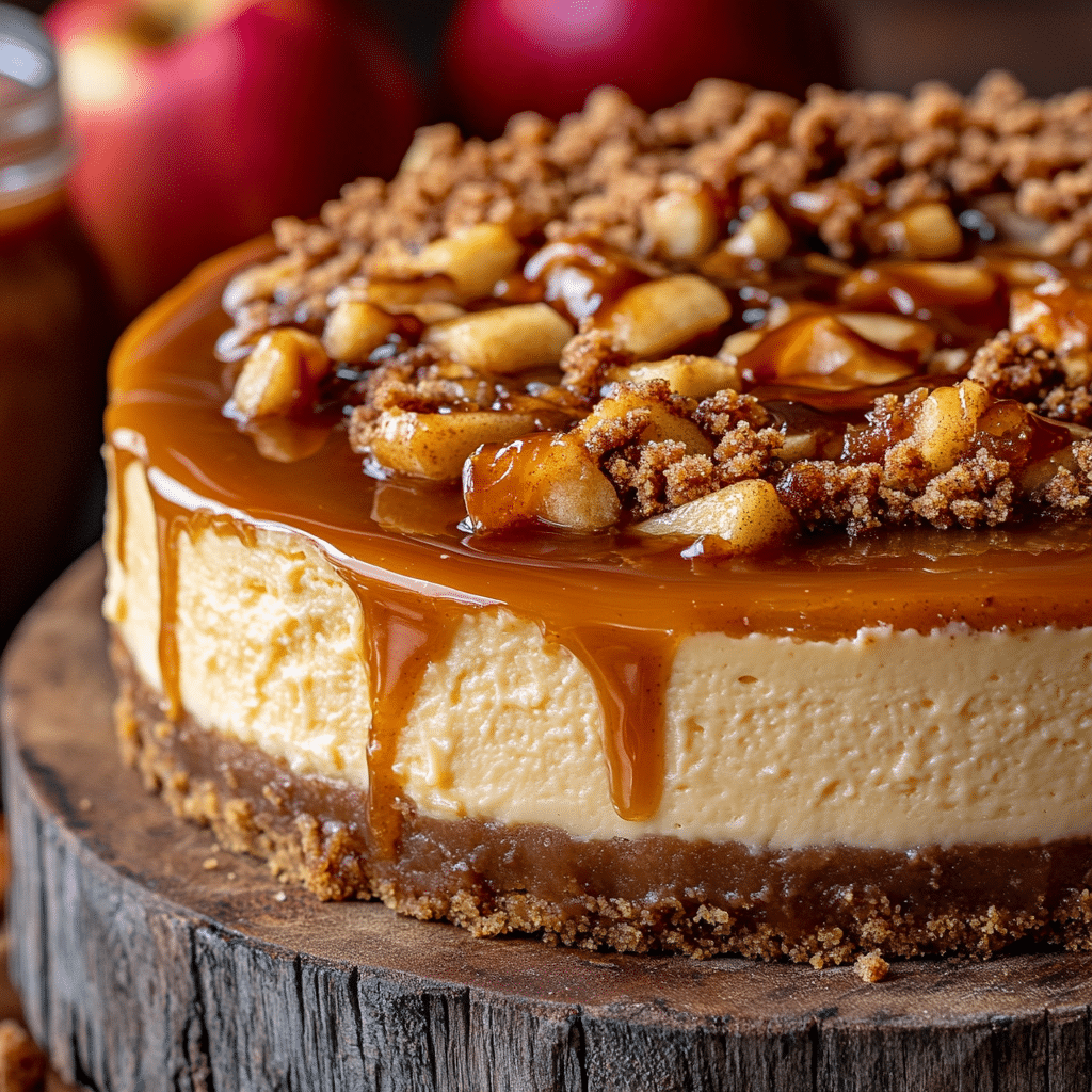 Salted Caramel Apple Pie Cheesecake