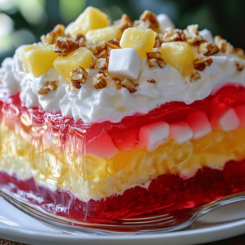 Layered Cranberry Gelatin Salad