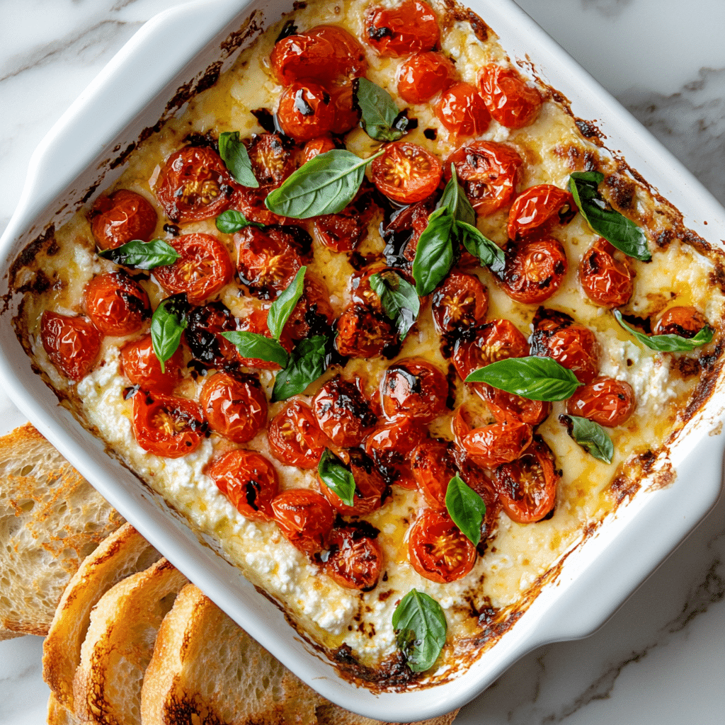 Baked Goat Cheese Bruschetta Dip