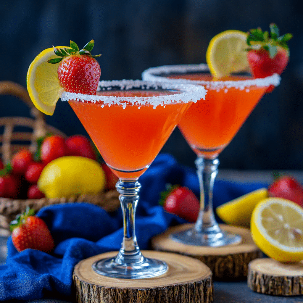 Strawberry Lemon Drop Martini