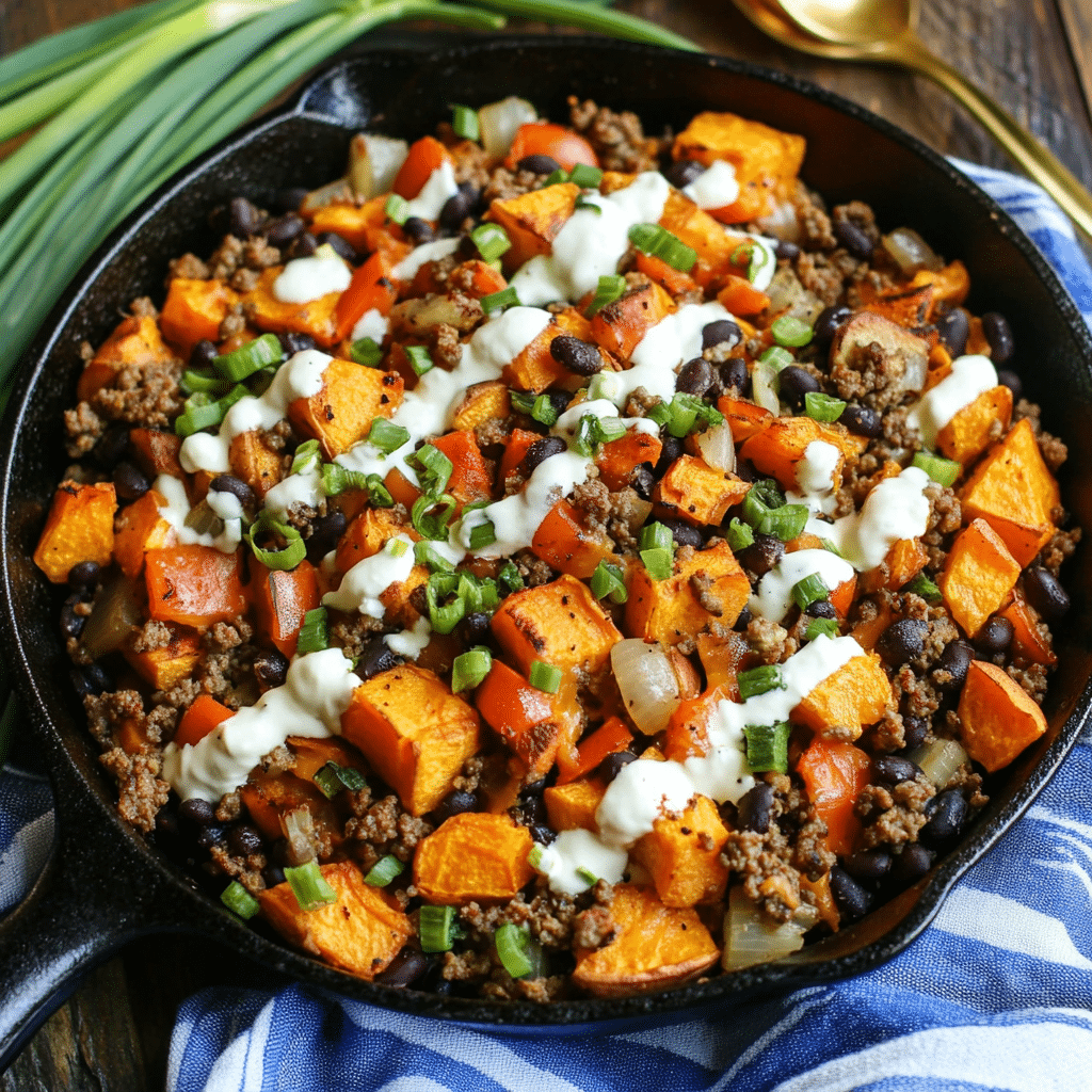 Ground Turkey Sweet Potato Skillet