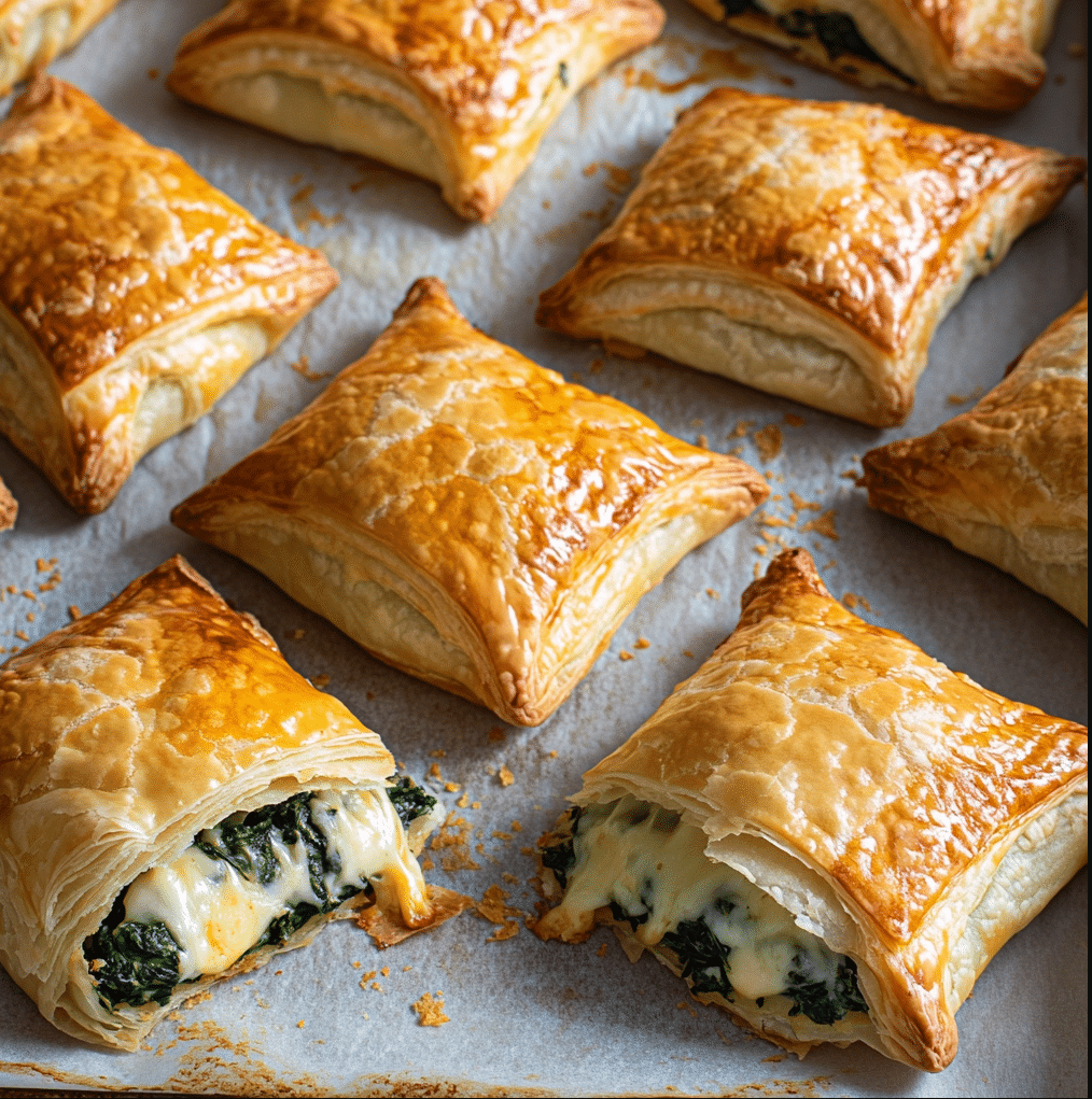 Cheese and Spinach Stuffed Pastry