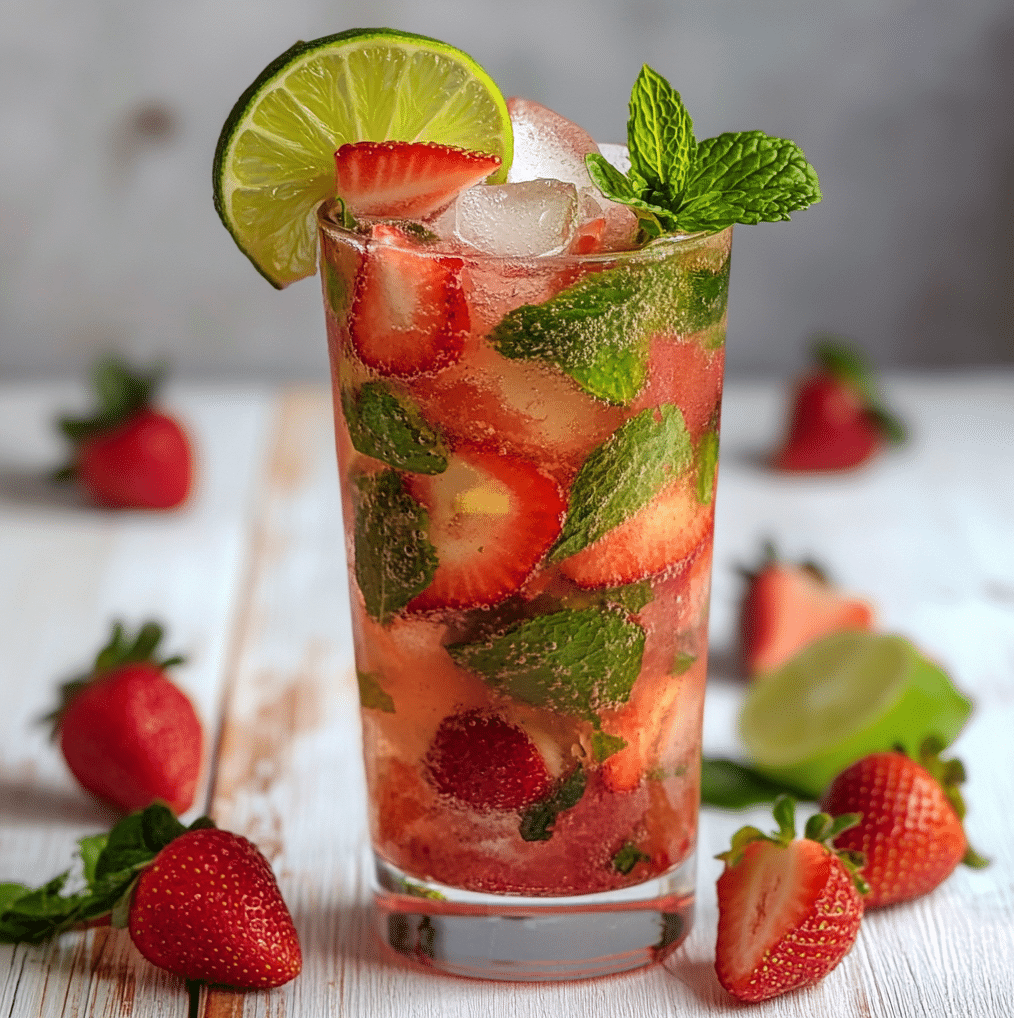 Sparkling Strawberry Mojito