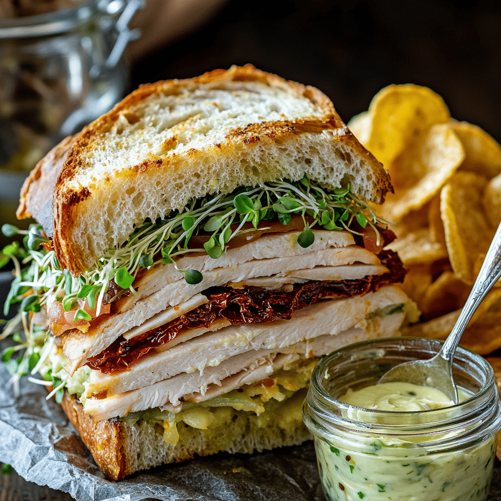 Sun-dried Tomato Pesto Turkey Sandwich