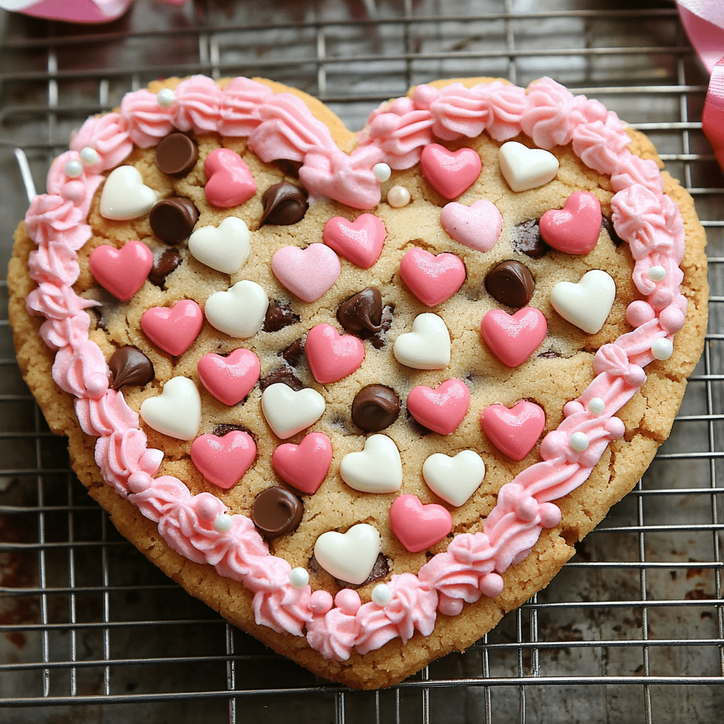 Heart-Shaped Cookie Cake