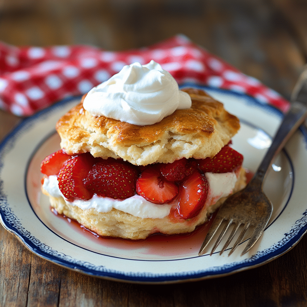 Brandied Strawberry Shortcakes with Malted Whipped Cream