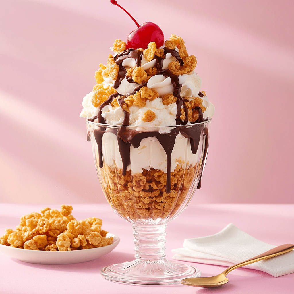 Hot Fudge Golden Grahams Parfait