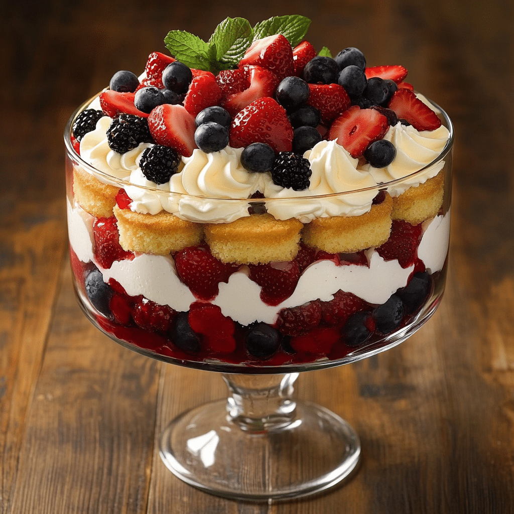 Vanilla Yogurt and Berry Trifle