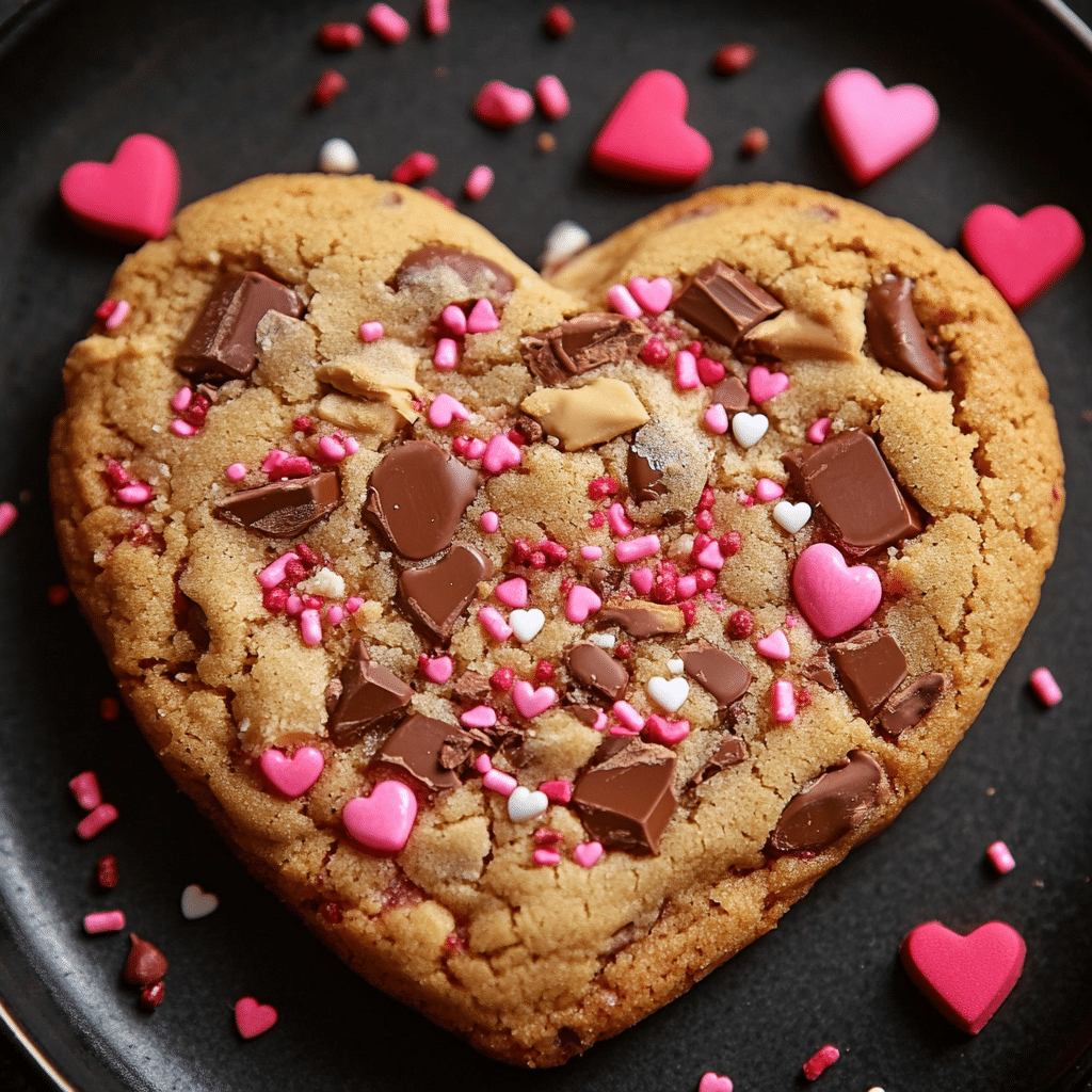 Heart Shaped Chocolate Chip Cookies