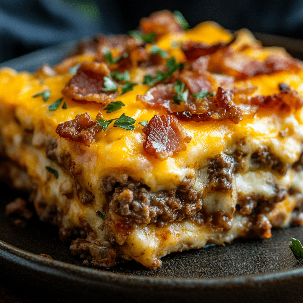 Cheesy Loaded Meatloaf Casserole