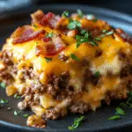 Cheesy Loaded Meatloaf Casserole