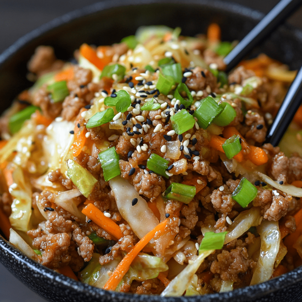 Egg Roll in a Bowl (One-Skillet, Keto)