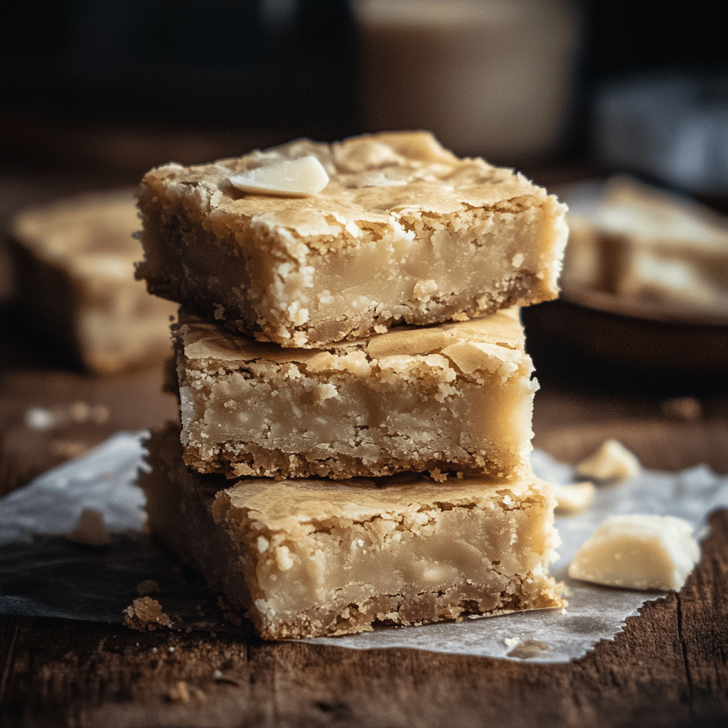 The BEST White Chocolate Blondies (Thick and Chewy)