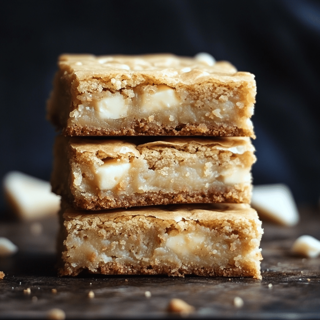 The BEST White Chocolate Blondies (Thick and Chewy)