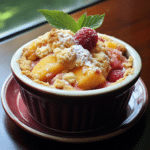 Easy Peach and Raspberry Cobbler