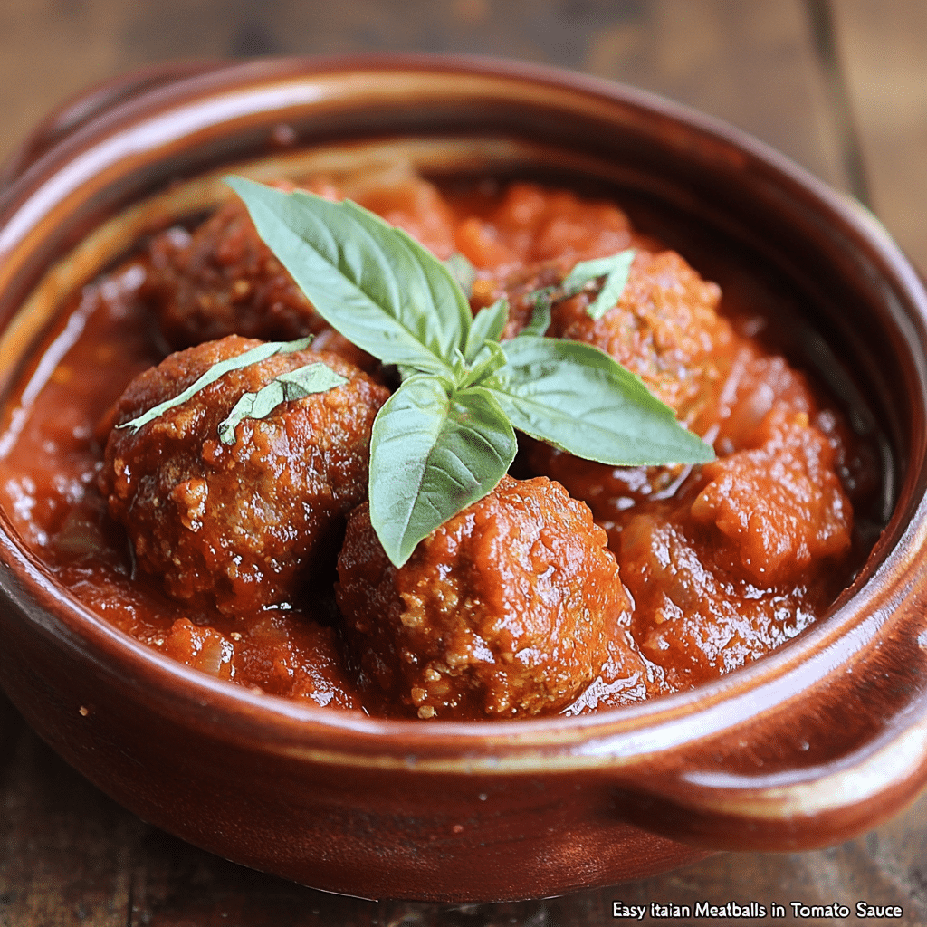 Easy Italian Meatballs in Tomato Sauce