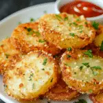 Crispy Garlic Parmesan Crusted Potatoes