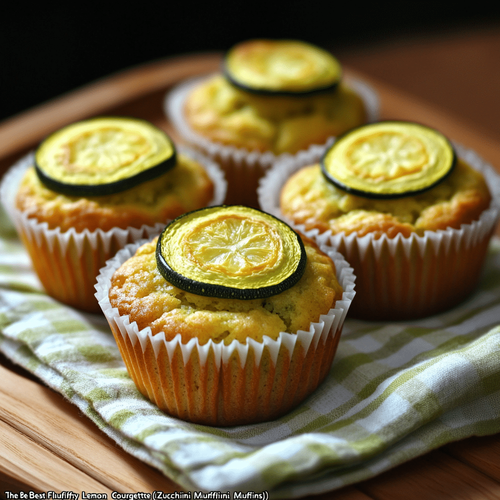 The Best Fluffy Lemon Courgette Muffins (Zucchini Muffins)