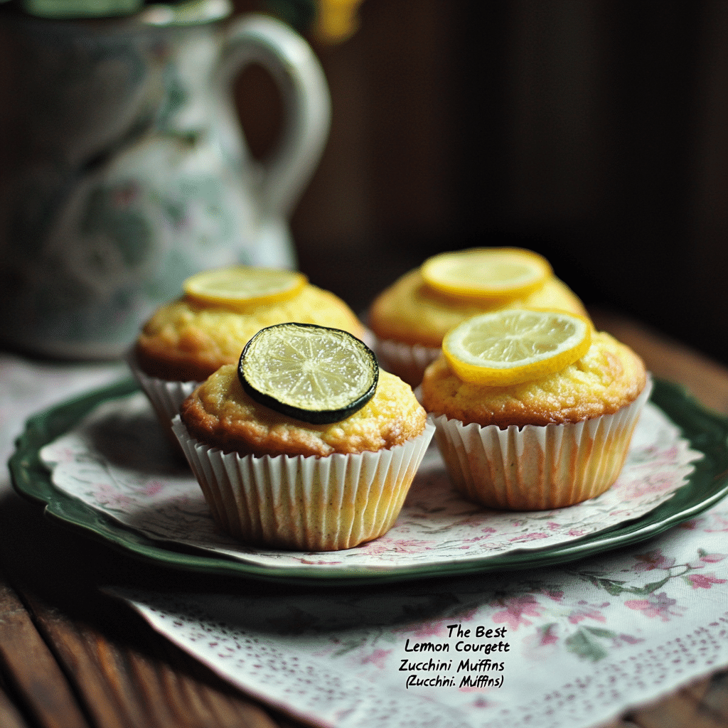 The Best Fluffy Lemon Courgette Muffins (Zucchini Muffins)