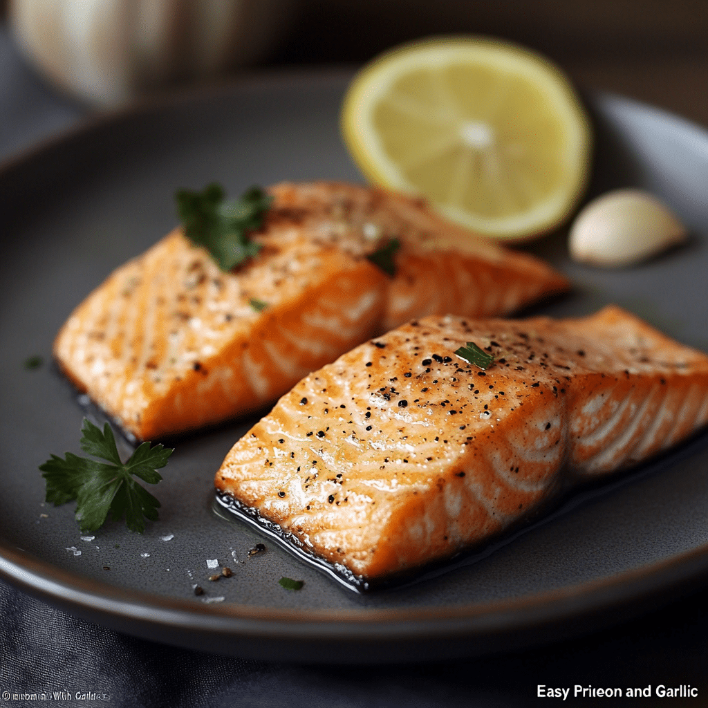 Easy Pan Fried Salmon With Lemon and Garlic