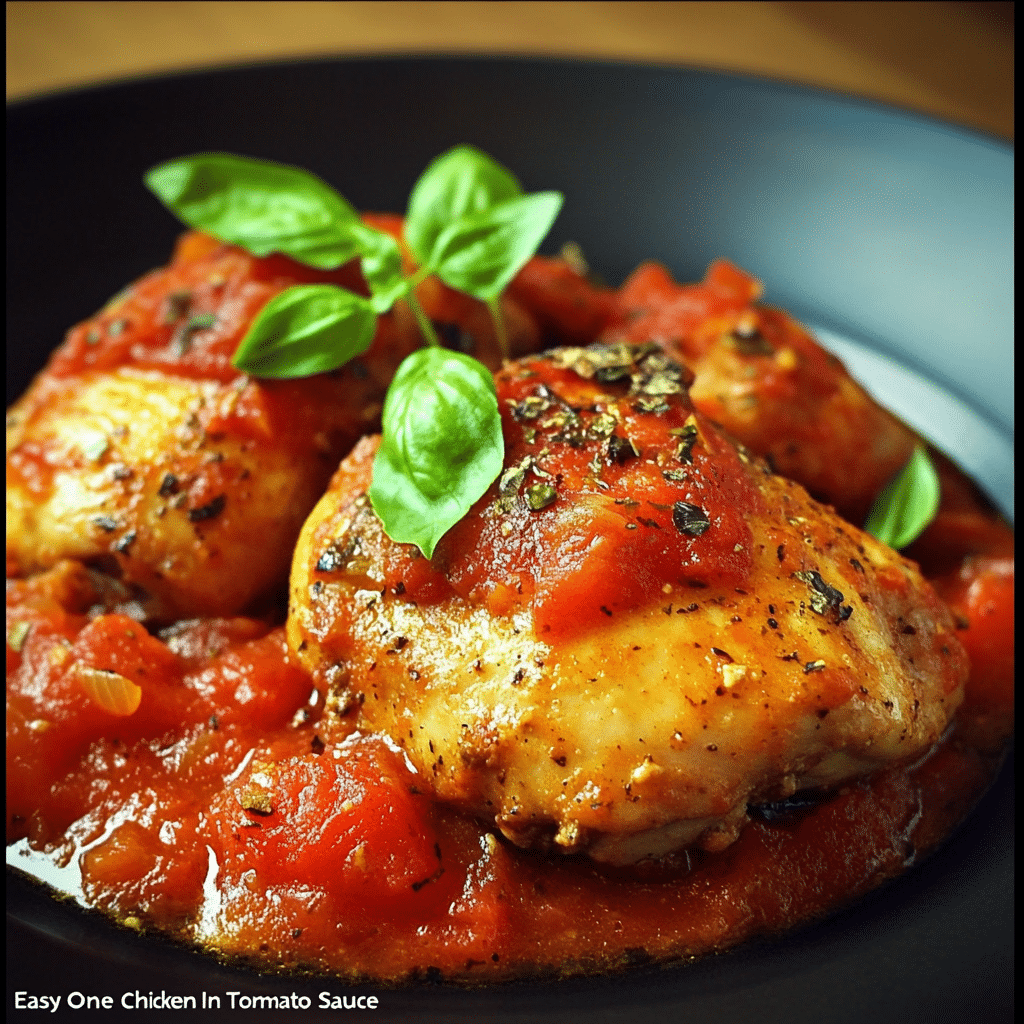 Easy One Pan Italian Chicken in Tomato Sauce