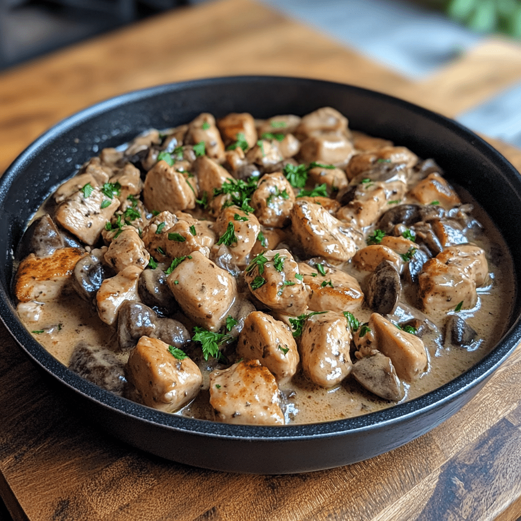 Easy One Pan Chicken Stroganoff