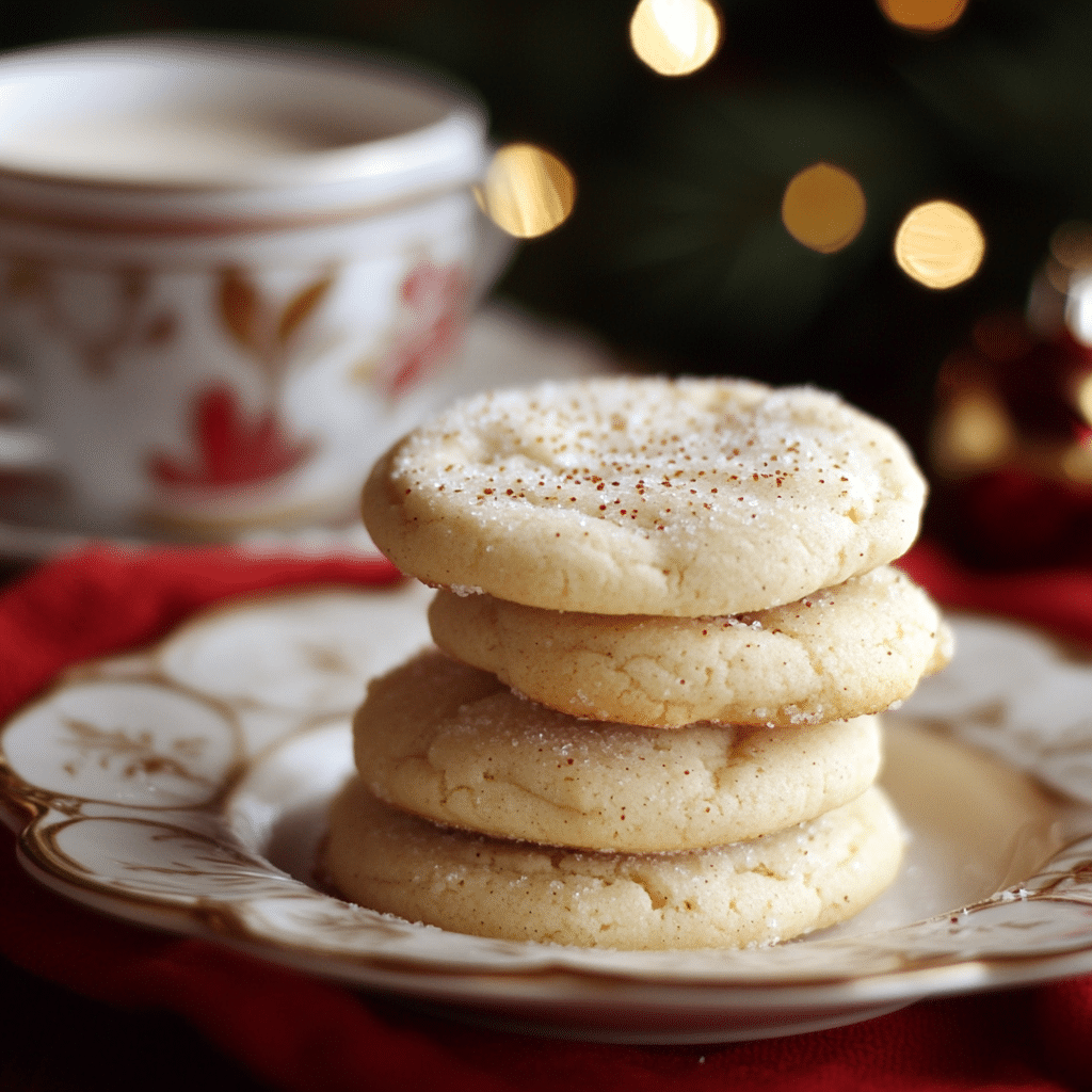 Melt-in-Your-Mouth Eggnog Sugar Cookies