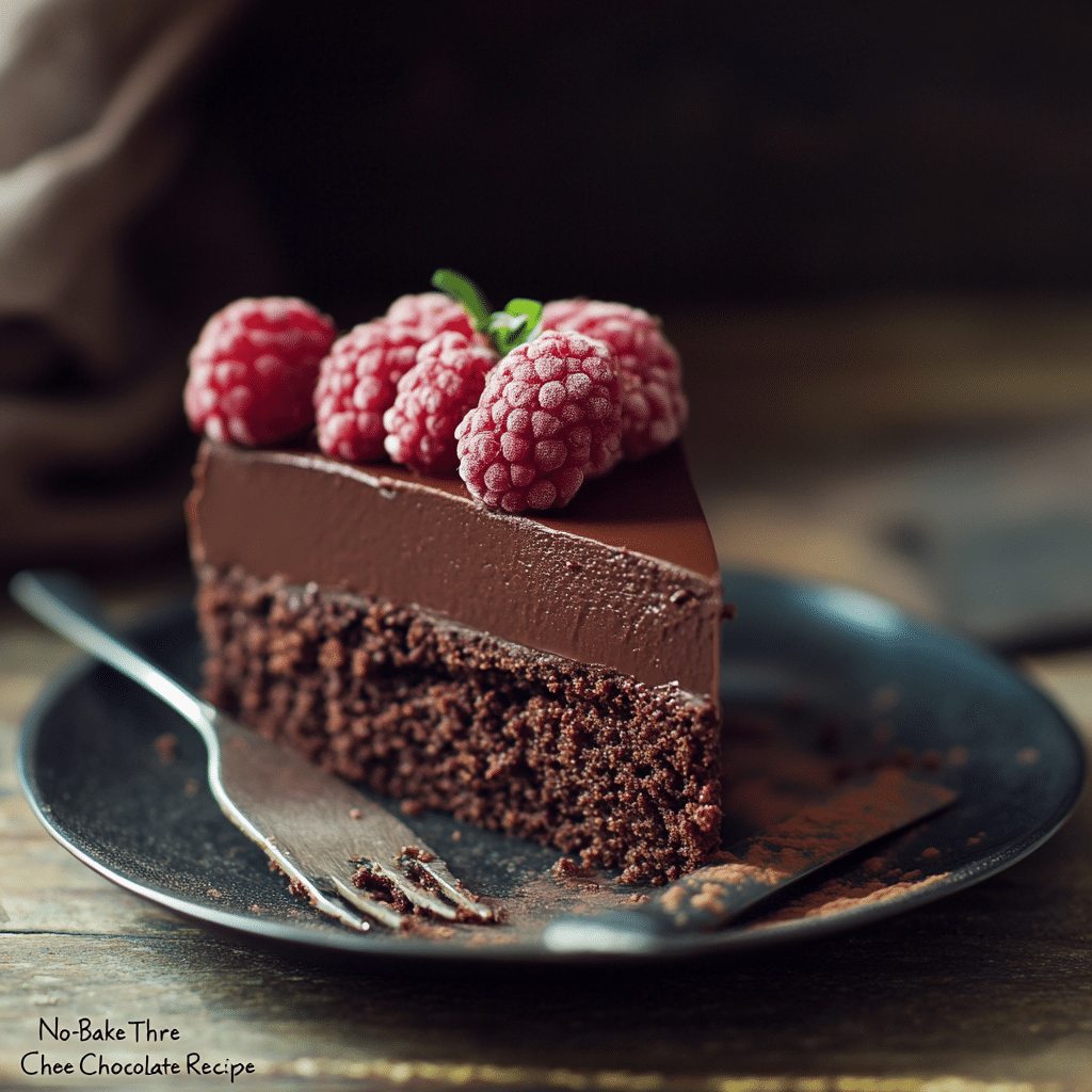 No-Bake Three Chocolate Cake Recipe