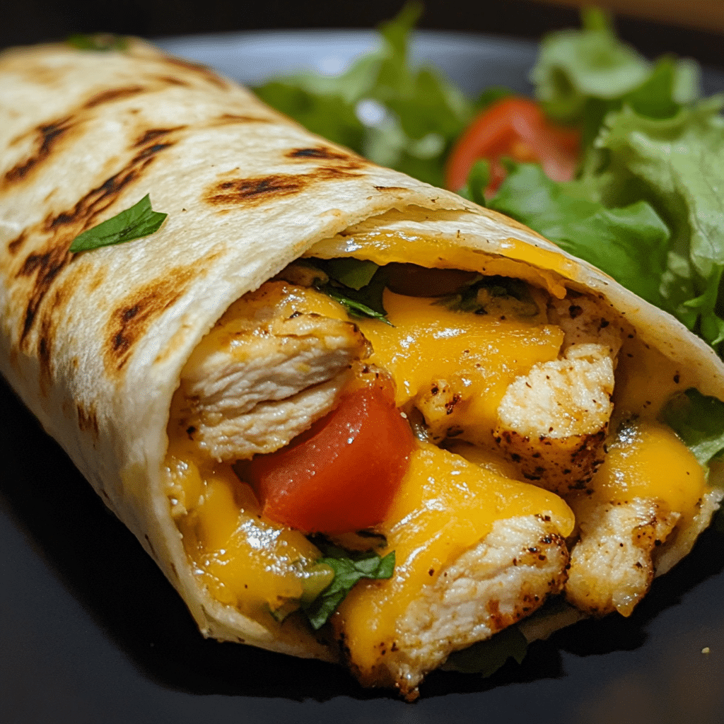 Quick Cheesy Chicken Wrap