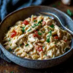 Slow Cooker Creamy Tuscan Chicken Orzo