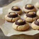 Reese's Cup Stuffed Peanut Butter Blossom Cookies