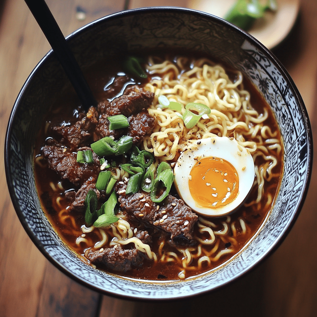 Slow Cooker Beef Ramen Noodles