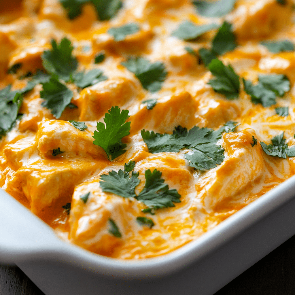 Creamy Buffalo Chicken Cauliflower Casserole Recipe