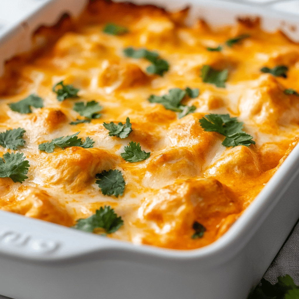 Creamy Buffalo Chicken Cauliflower Casserole Recipe