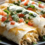 Smothered Baked Chicken Burritos