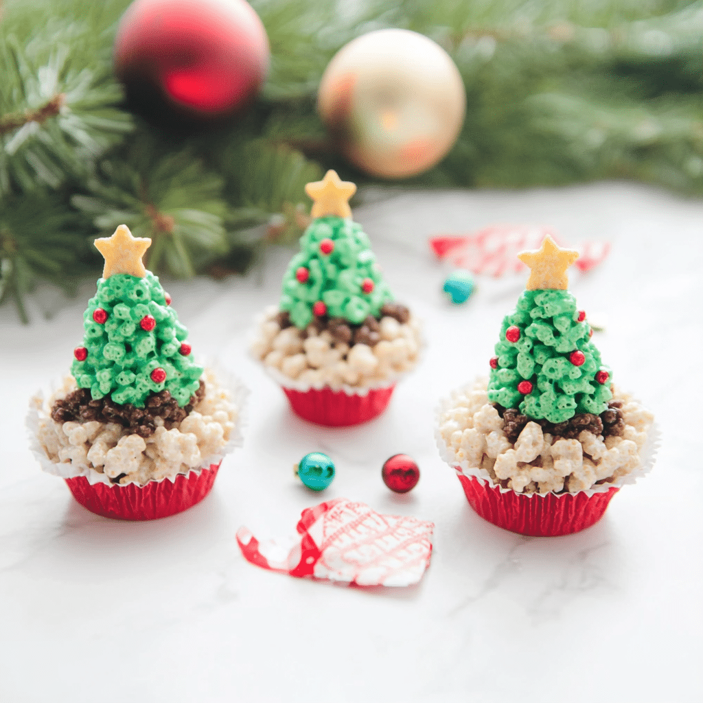 Christmas Tree Rice Krispies Treats