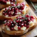 Pomegranate, Cranberry & Brie Bruschetta