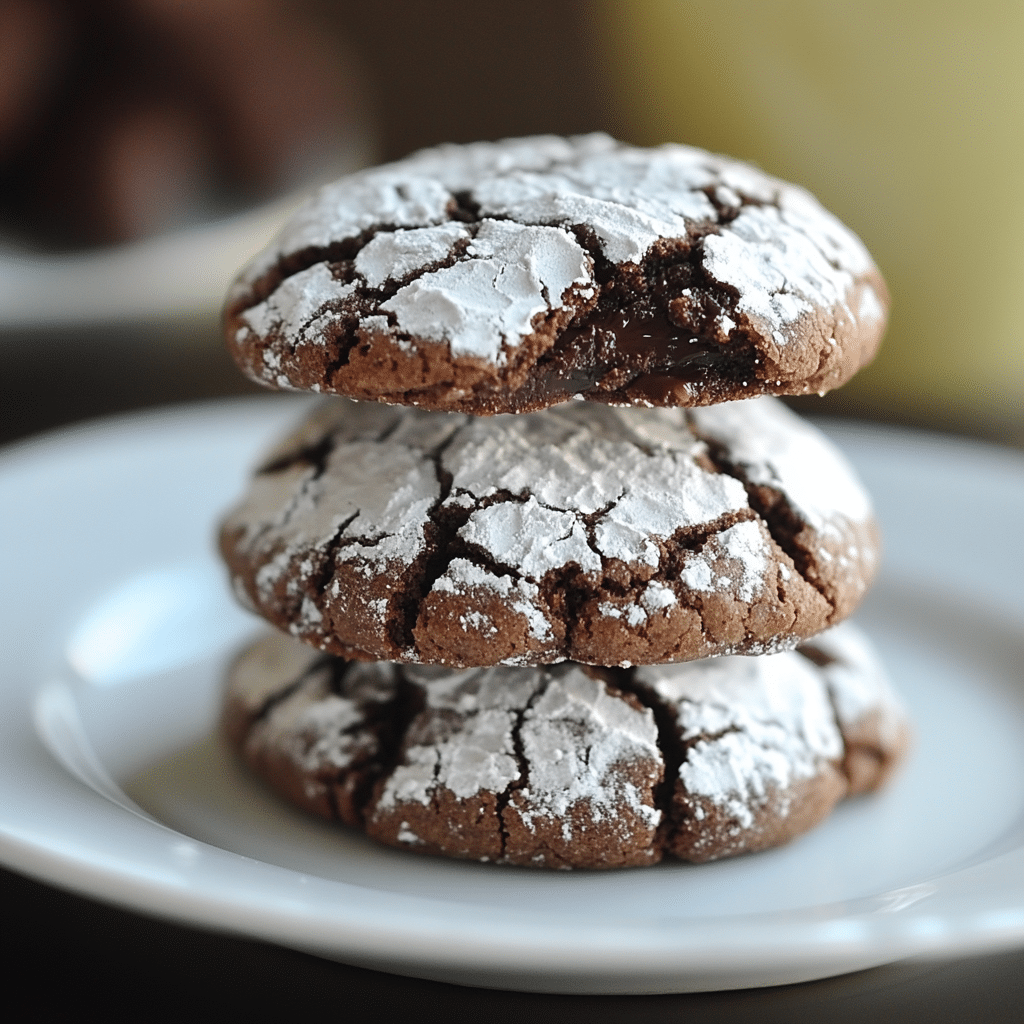 Chewy Chocolate Crinkle Cookies