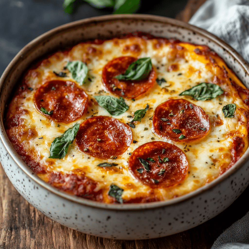 Keto Pizza In A Bowl