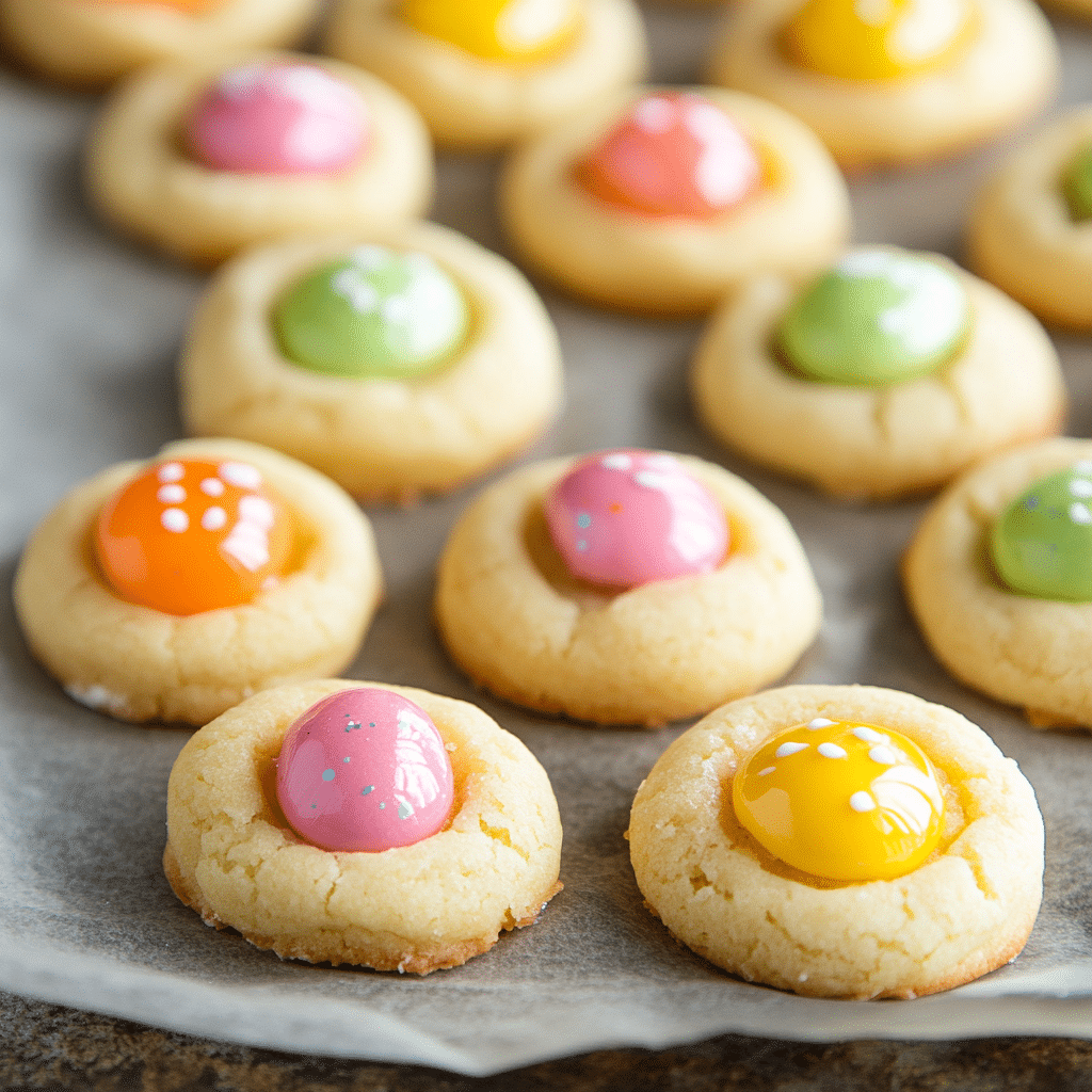 Easter Thumbprint Cookies