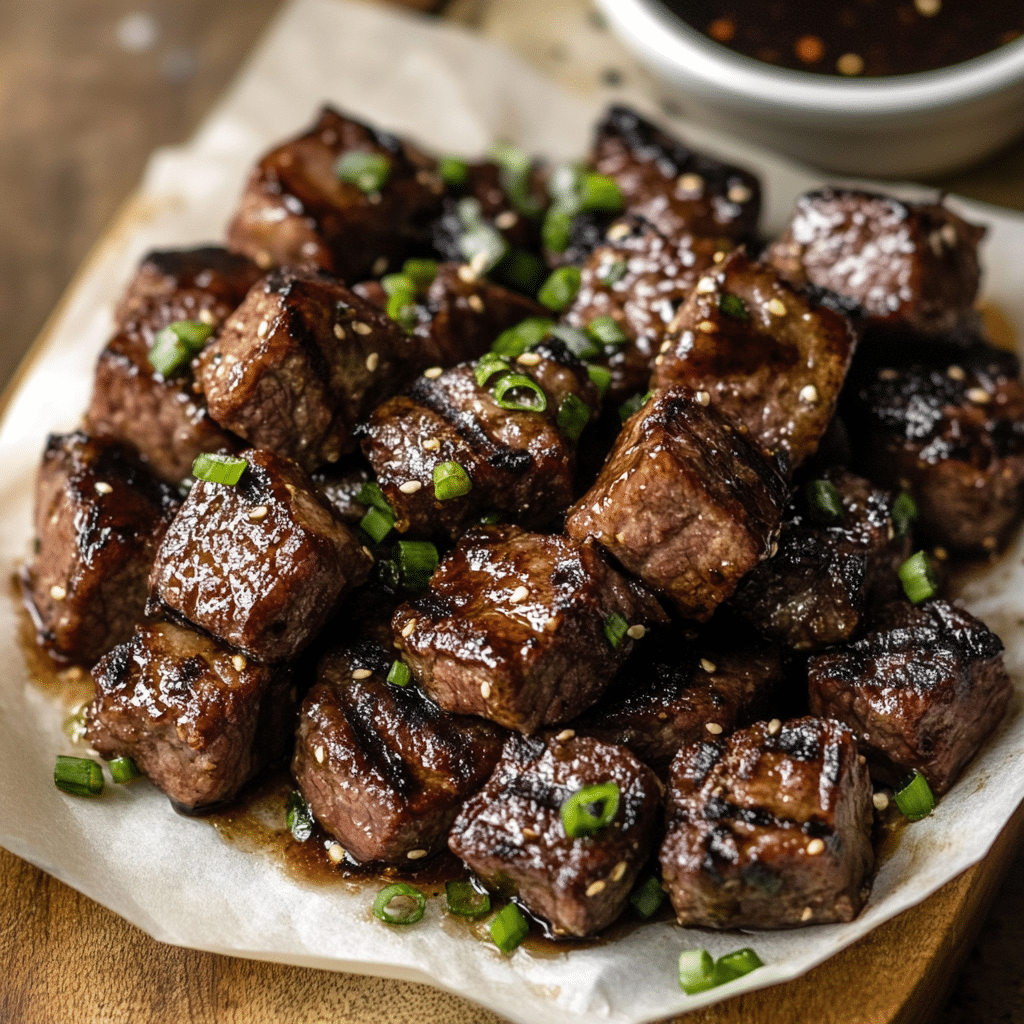 Sweet and Sticky Steak Bites