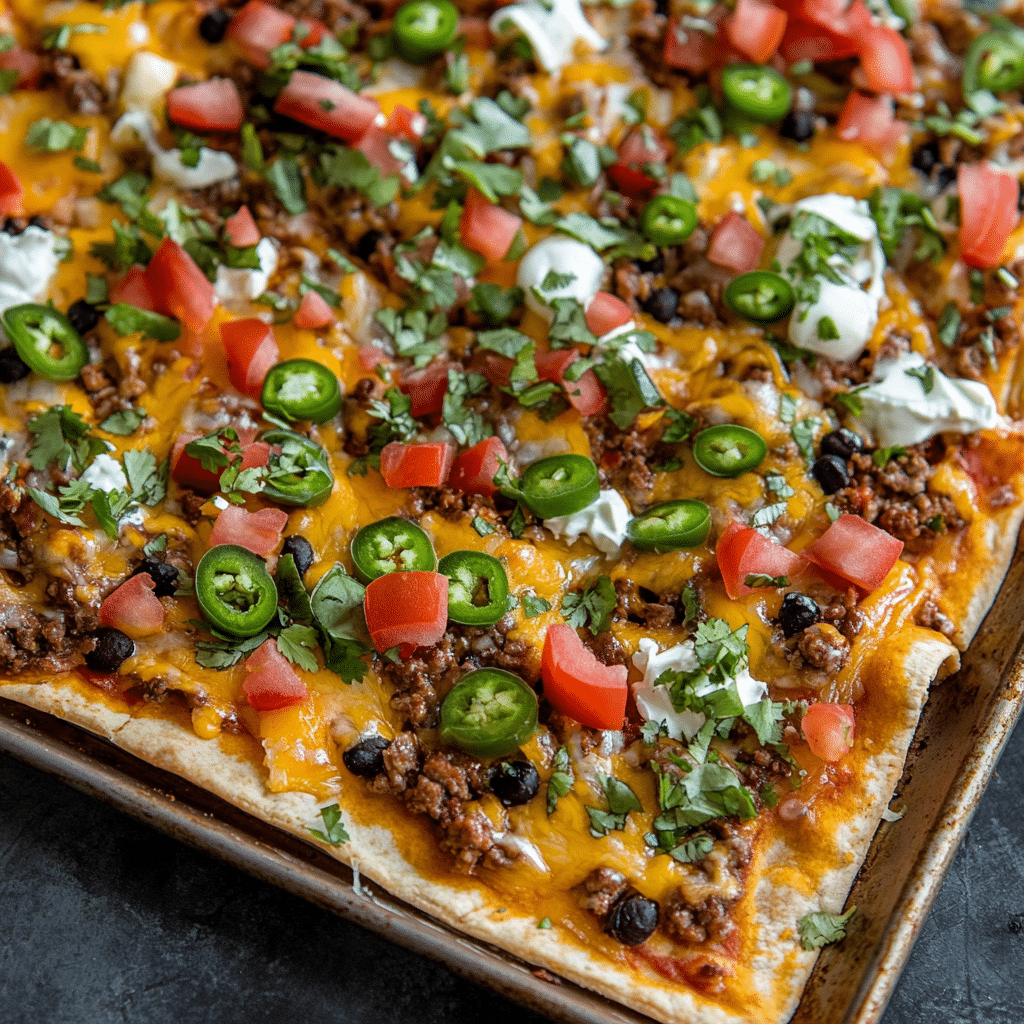 Sheet Pan Taco Pizza