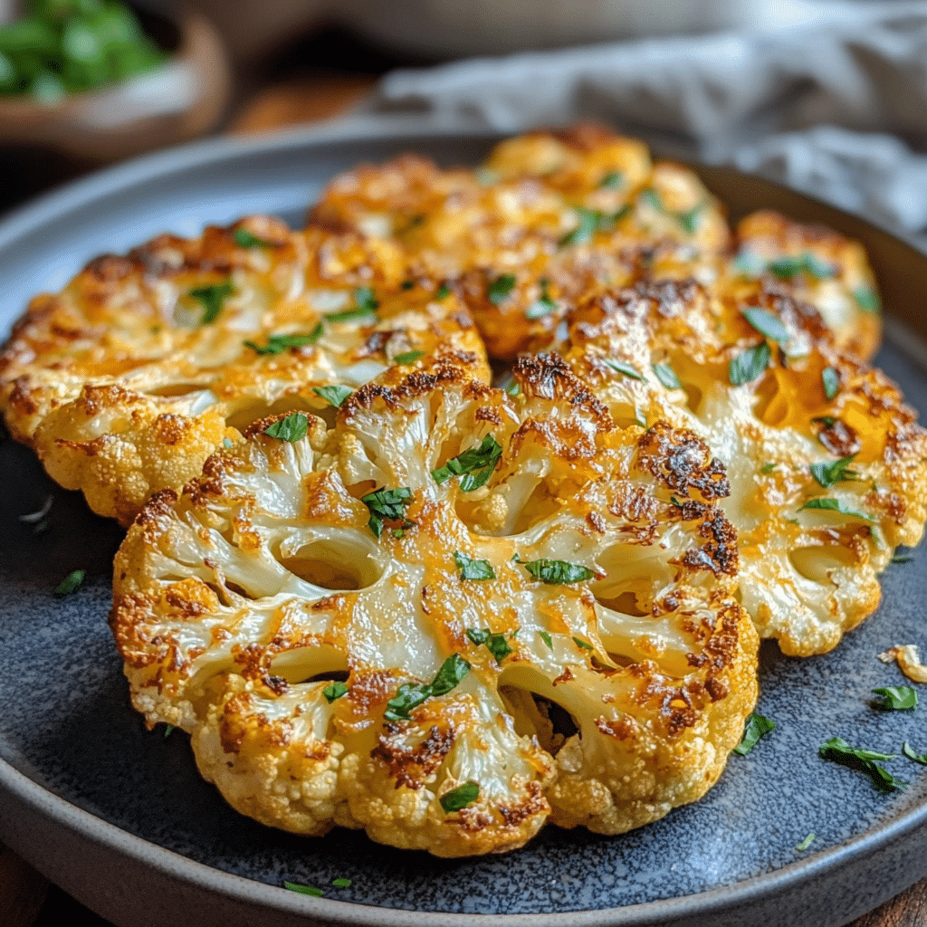 Cheesy Cauliflower Steaks