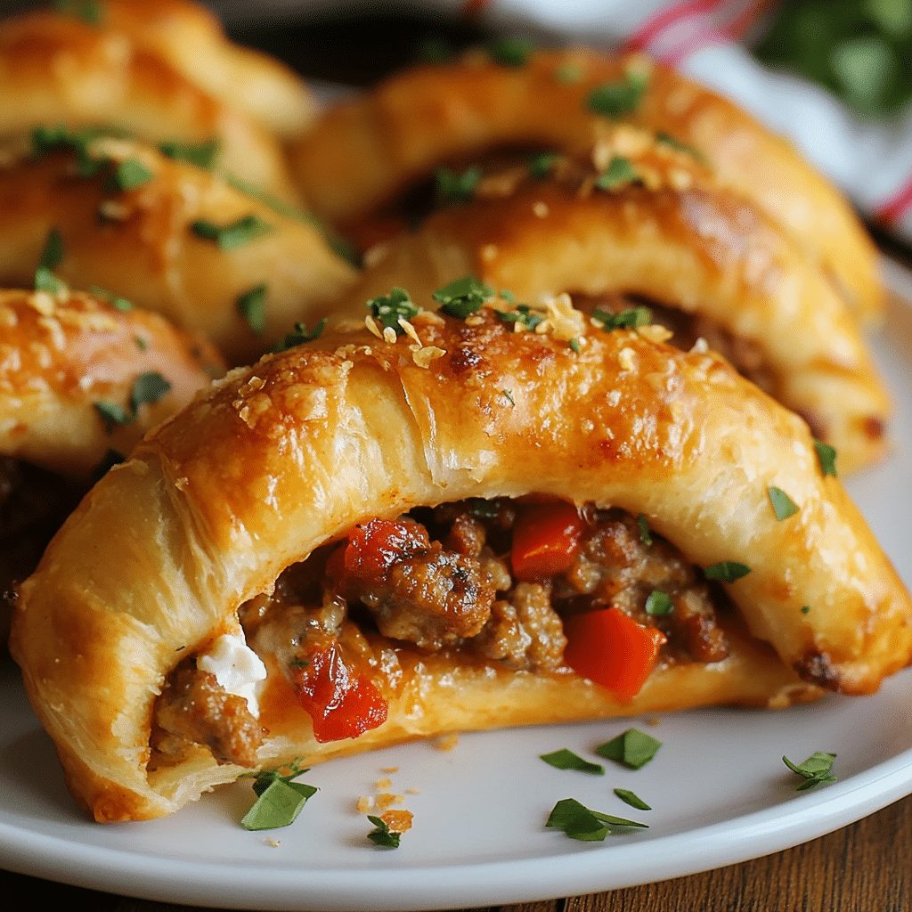 Savory Rotel Sausage & Cream Cheese Crescent Rolls Recipe