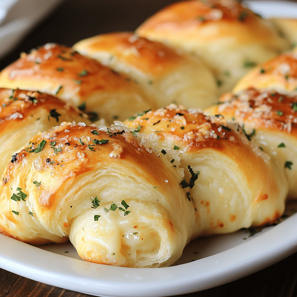 Garlic Butter Cheesy Crescent Rolls