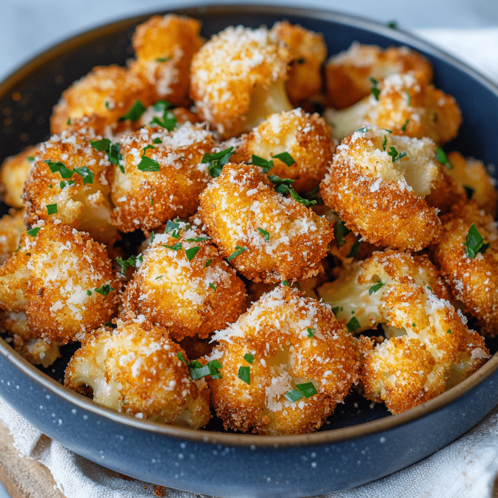 Crispy Parmesan Cauliflower Bites