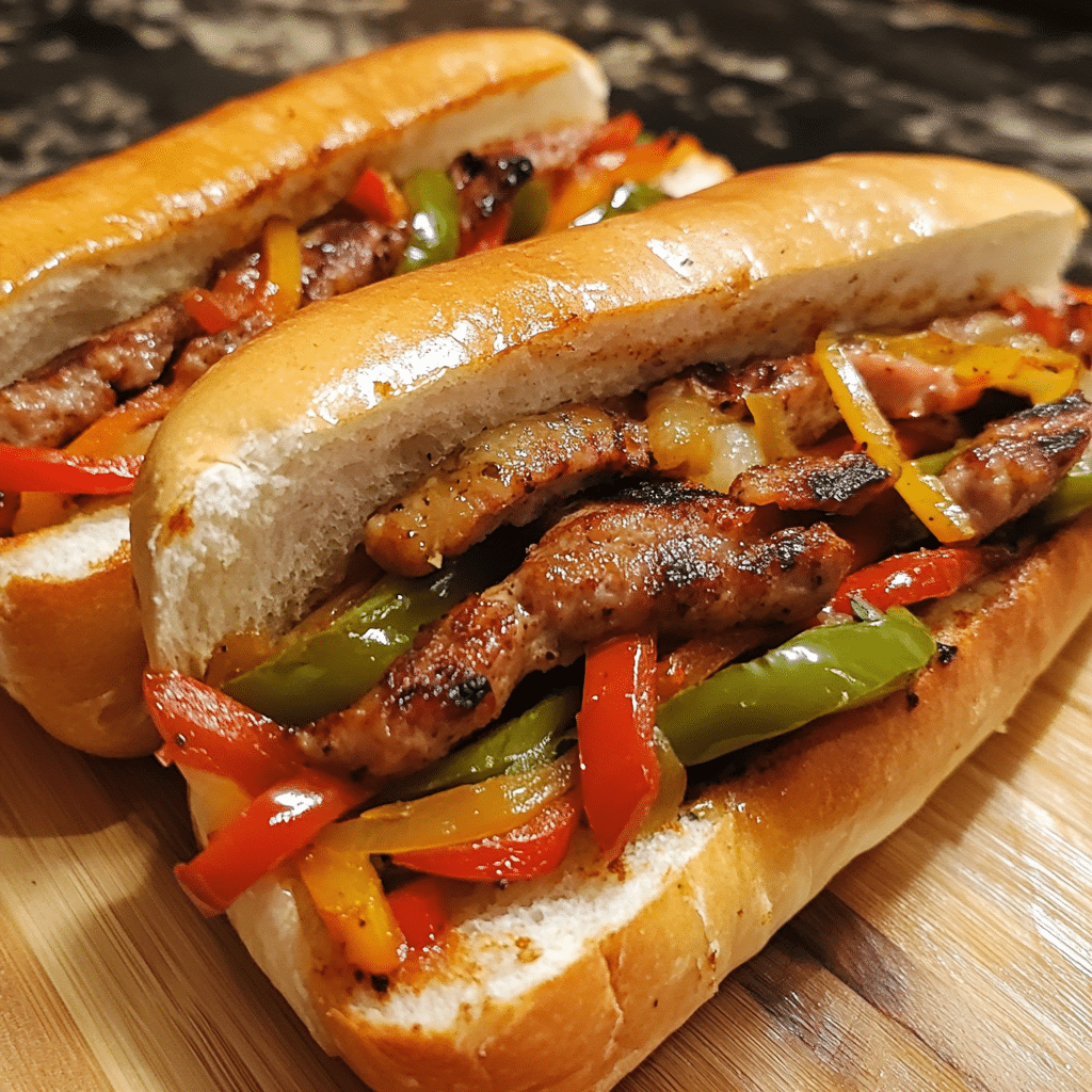 Sausage and Peppers Sandwich