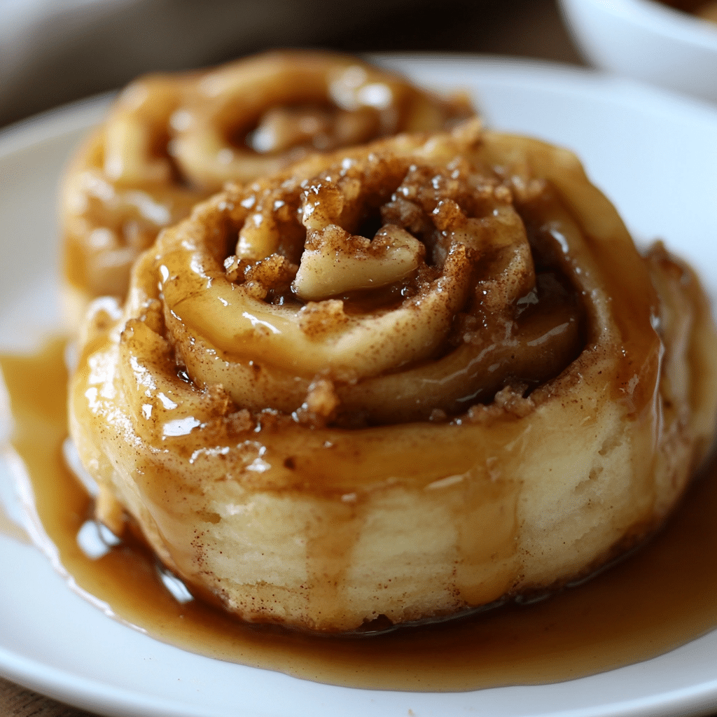 Easy Caramel Apple Cinnamon Rolls